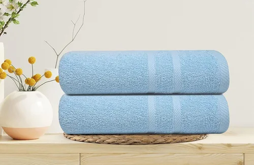 Miniatura 5 de Looperry Juego de 6 toallas de baño pequeñas, 100% algodón, 23 x 46 pulgadas, 15.87 oz/m², ligeras y absorbentes, de secado rápido, para ducha