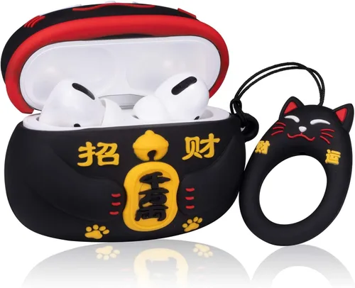 Miniatura 2 de Funda para Airpods Pro 2019/Pro 2 Gen 2022 Lindo, personaje de animales 3D, de silicona, caricatura, divertida, divertida, genial, diseño de llavero