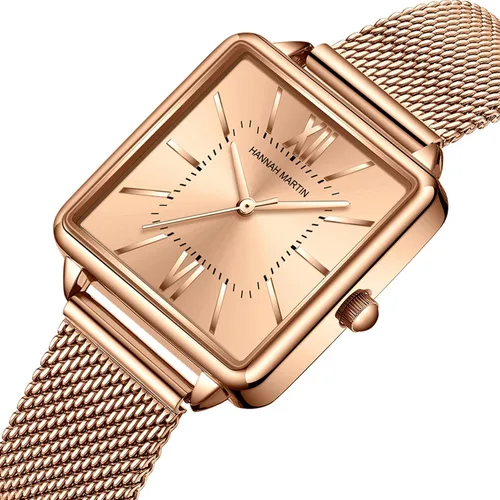 Miniatura 2 de Reloj de pulsera vintage para mujer, estilo cuadrado, estilo vintage, para mujer