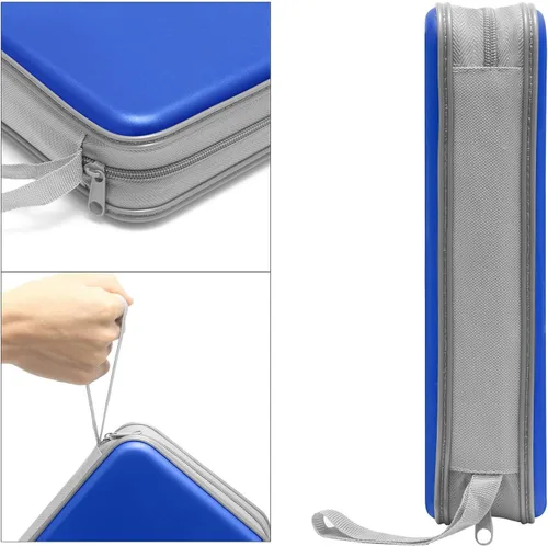 Miniatura 3 de Siveit Funda para CD, capacidad para 80, carteras para CD/DVD, fundas rígidas de plástico para CD y DVD, estuches de almacenamiento, carpeta