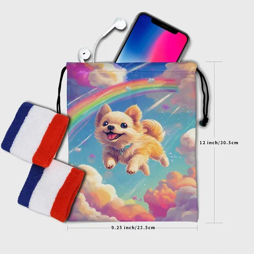 Miniatura 237 de Bolsa de agarre de gimnasia de piel de animal, bolsa de gimnasia con cordón ajustable, bolsa de cuerda para fauna silvestre, Mariposas Galaxy