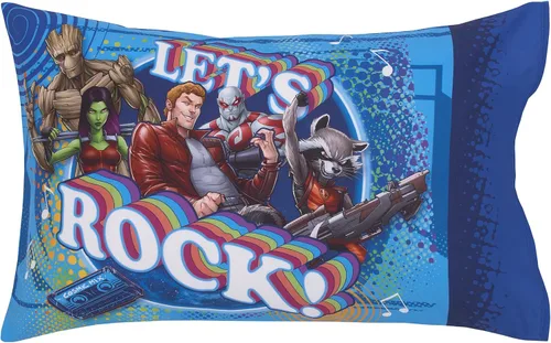 Miniatura 5 de NoJo Marvel Guardians of The Galaxy Azul Let's Rock Juego de Cama para Niños Pequeños de 4 Piezas - Edredón, Sábana Bajera Ajustable, Sábana