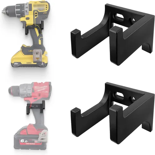 Organizador de herramientas eléctricas, organizador de pared de acero inoxidable, estante de almacenamiento de taladro eléctrico, perfecto para