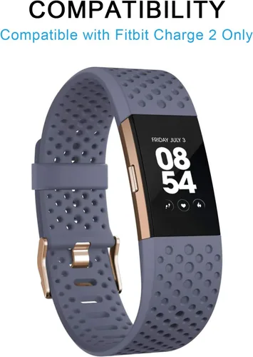 Miniatura 3 de Oumida Correa elástica de nailon solo compatible con Fitbit Charge 2 bandas para mujeres y hombres, correas deportivas trenzadas suaves ajustables