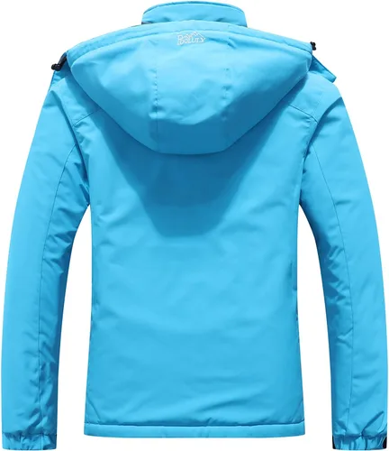 Miniatura 2 de Pooluly - Chaqueta de invierno para esquísnowboard para mujer, con capucha, impermeable, rompeviento