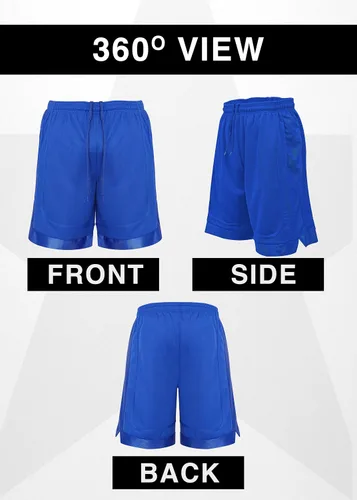Miniatura 3 de Starting 5 Pantalones cortos de baloncesto para hombre con bolsillos, pantalones cortos de entrenamiento de gimnasio para hombre, paquete de 4