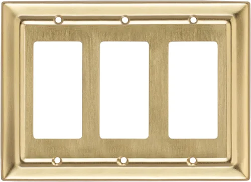 Miniatura 17 de Monarch Abode Placa de cubierta de interruptor de luz basculante – 4 placas de pared blancas decorativas arquitectónicas para tomacorrientes, placas