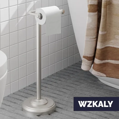 Miniatura 2 de Soporte de papel higiénico, soporte de papel higiénico de níquel cepillado, diseño pivotante y base ponderada estable de acero inoxidable SUS304