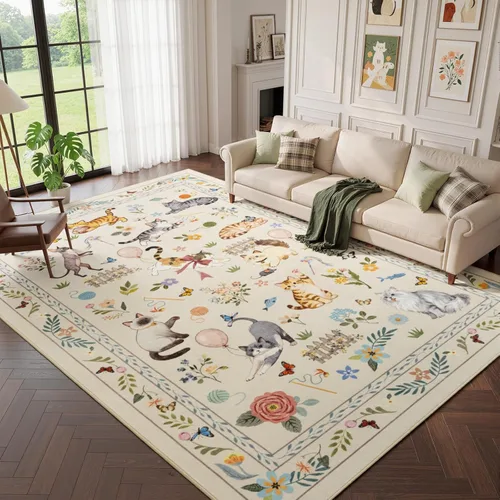 Miniatura 31 de Unirea Alfombra pequeña lavable beige de 2 x 3 para puerta de entrada interior, antideslizante, alfombra de entrada de animales suave para cocina