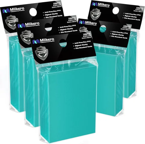 Miniatura 18 de 1000 fundas para tarjetas negras, protectores de mazo con fundas mate para cartas, fundas para cartas de intercambio aptas para MTG, TCG y cartas
