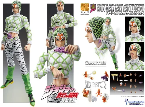 Miniatura 6 de medicos Jojo 's Bizarre Adventure: Parte 5- dorado Wind: Guido Mista – y segundo Super Acción de Sex Pistols Estatua