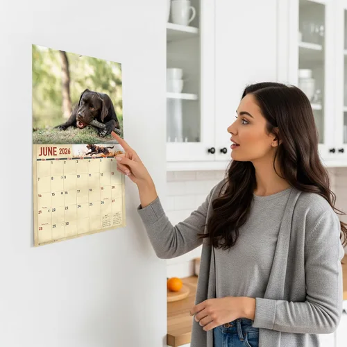 Miniatura 3 de The KING Company-Monster Calendars - Calendario de pared de perro labrador de chocolate 2026, 16 meses, tamaño XL, 14 x 22 pulgadas, calendario