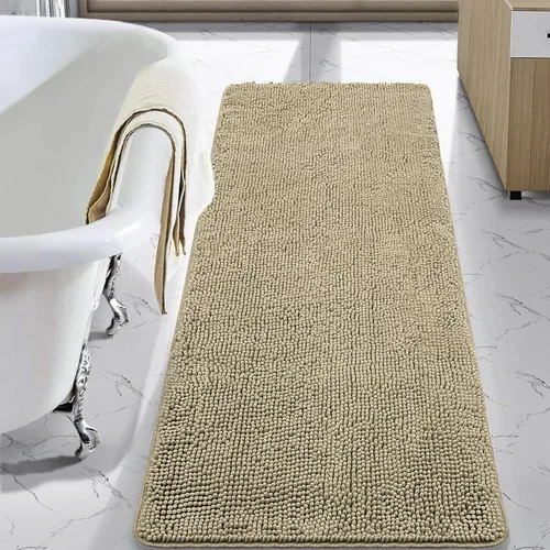 Miniatura 26 de LOCHAS Alfombra de Baño de Lujo Lanuda Tapete de Baño 24 x 17 Pulgadas, Alfombras de Baño Lavables Antideslizantes para Baño y Ducha, Alfombras