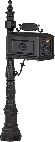 Miniatura 4 de Buzón de correo decorativo Polar Aurora Barcelona Post Stratford, resistente, de aluminio fundido (negro)