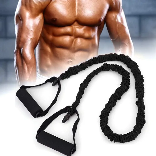 Cuerda de tracción ranurada, bandas de resistencia para fitness, antirotura, cinturón elástico para interiores, yoga, entrenamiento de potencia,