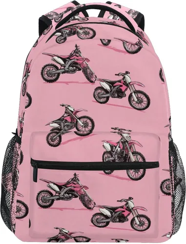 Miniatura 22 de Fisyme Mochila para computadora portátil con estampado de cebra rosa, mochila para libros, viajes informales, senderismo, computadoras portátiles