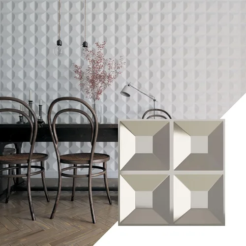 Miniatura 25 de Ekena Millwork Swindon EnduraWall Panel decorativo de pared 3D de 11 7/8 pulgadas de ancho x 11 7/8 pulgadas de alto, fiebre del oro