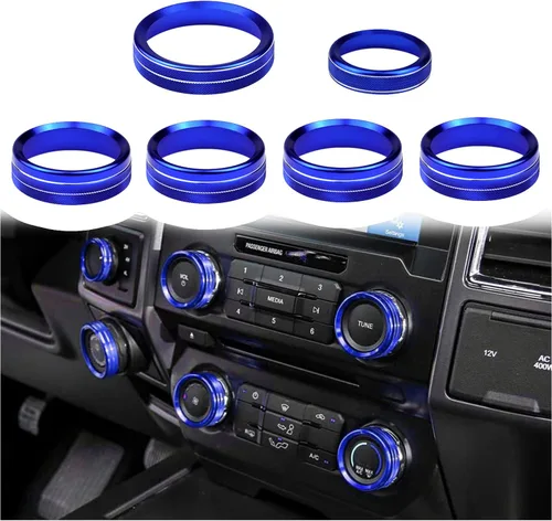 Cubierta de perilla para interruptor de control de clima F150 AC/remolque/4WD/VOL/botón de afinación interior consola central accesorios compatibles