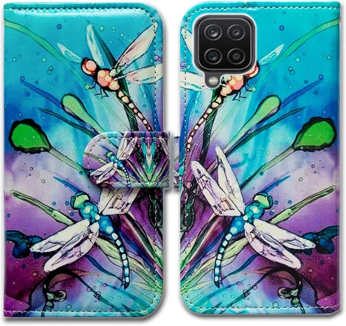 Miniatura 9 de Bcov Funda para Galaxy A12, colibrí en flores pájaro de cuero con tapa para teléfono con ranura para tarjeta soporte para Samsung Galaxy A12 2021