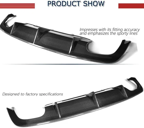 Miniatura 5 de Borde de parachoques trasero de fibra de carbono compatible con Audi A5 Sline S5 4 puertas 2 puertas 2012-2016 cubierta de parachoques trasero borde