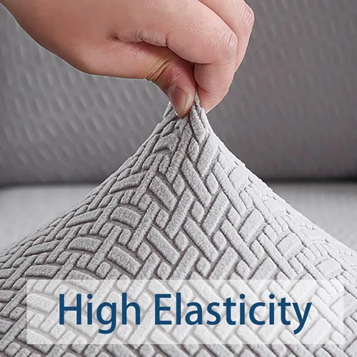 Miniatura 2 de Funda elástica para sillón, funda de sillón gruesa y elástica de tela jacquard, protector de muebles de color sólido, funda de sofá para niños