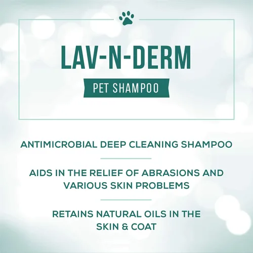 Miniatura 3 de Nature's Specialties Lav-N-Derm Champú antiséptico calmante ultra concentrado para mascotas, hace hasta 50 galones, alivia varios problemas de piel