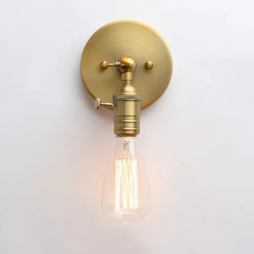 Miniatura 4 de Permo Vintage lámpara estilo candelabro de metal industrial para montar en pared, 60.00watts Antiguo