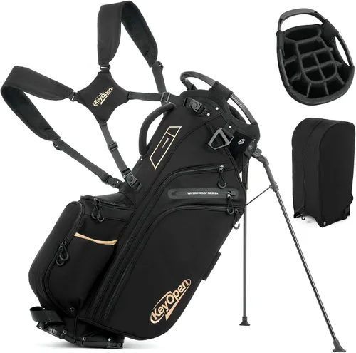Miniatura 8 de Bolsa ligera para palos de golf con soporte, 14 divisiones para bolsas de golf con divisores de longitud completa para hombres y mujeres, bolsa