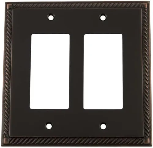 Miniatura 36 de Nostalgic Cubierta de placa de interruptor de salida eléctrica roseta de cuerda de almacén Latón pulido