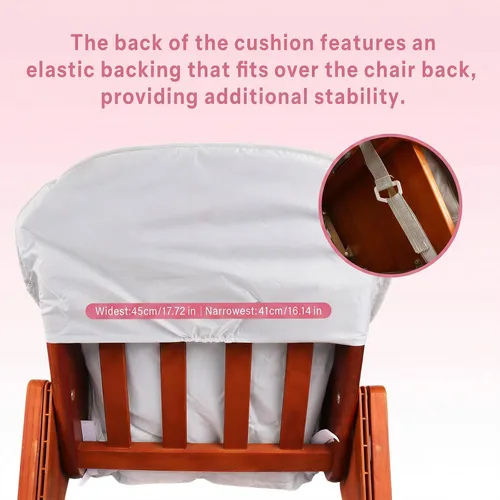Miniatura 6 de Almohadón para Silla Alta, Cojín para Silla Alta, Cojín para Asiento Transpirable, Patrón Bonito, Diseño Cómodo de Cinturón de Seguridad, Suave
