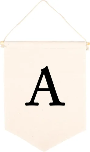 Miniatura 13 de Andaz Press Cartel de lienzo colgante – Tapiz de alfabeto y animales para colgar en la pared para bebé niña y niño, decoración de pared de guardería