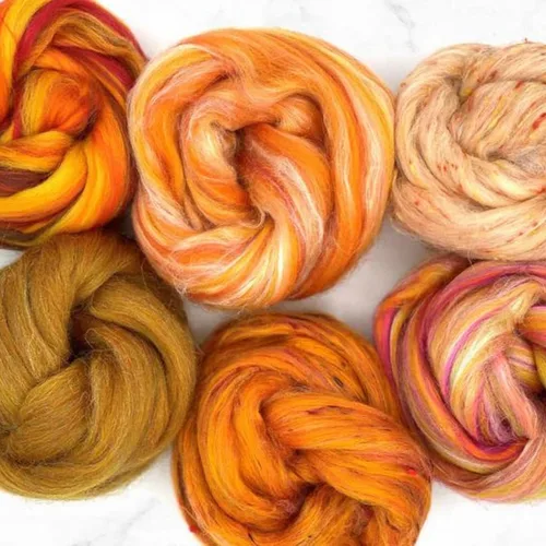 Miniatura 6 de Revolution Fibers Colección Zen Blend Lujosas mezclas de merino, seda, bambú y viscosa Mezcla de fibra base para manualidades para hilado, Blue