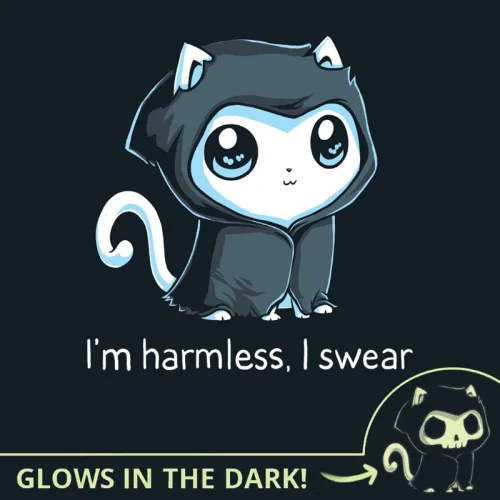 Miniatura 2 de TeeTurtle Camiseta estándar Grim Kitty (brillante)