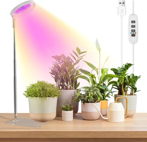 Miniatura 9 de Luces de cultivo para plantas de interior de espectro completo, 48 luces LED para plantas de interior con 2 opciones de montaje, 3 espectros