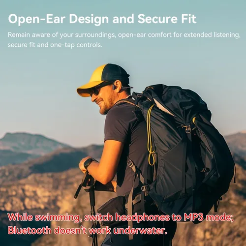 Miniatura 6 de Full-Coverage Liquid Silicone Swimming Headphones,IP68 Waterproof Underwater Headphones, Bluetooth 6.0&MP3 with 32GB Memory