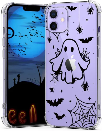 Miniatura 42 de Funda de Halloween para Google Pixel 6A transparente con diseños de murciélagos fantasmas, funda para teléfono para niñas, elegante, delgada, a