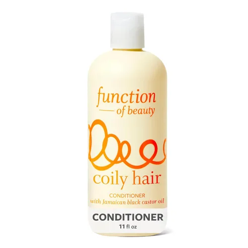 Function of Beauty Acondicionador para el cabello Coily - Acondicionador sin sulfato para bobinas hinchables - Antiencrespamiento, definición de