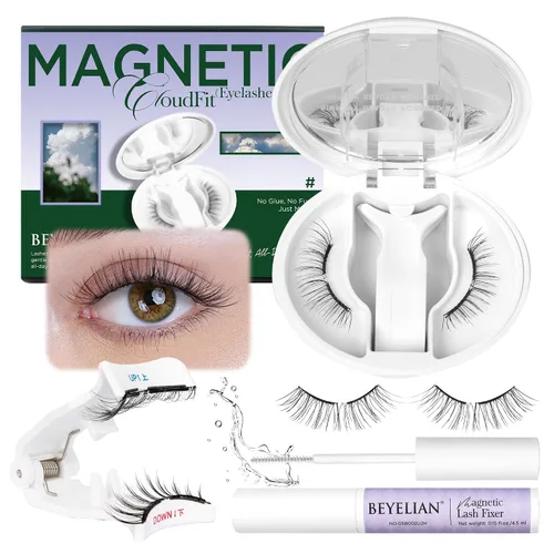 Miniatura 15 de BEYELIAN Pestañas magnéticas con aplicador, pestañas magnéticas suaves mejoradas, pestañas magnéticas portátiles, aspecto natural, reutilizables,