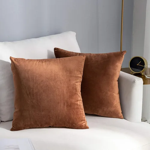 Miniatura 42 de Stellhome - Juego de 2 fundas de almohada de terciopelo Rosa claro