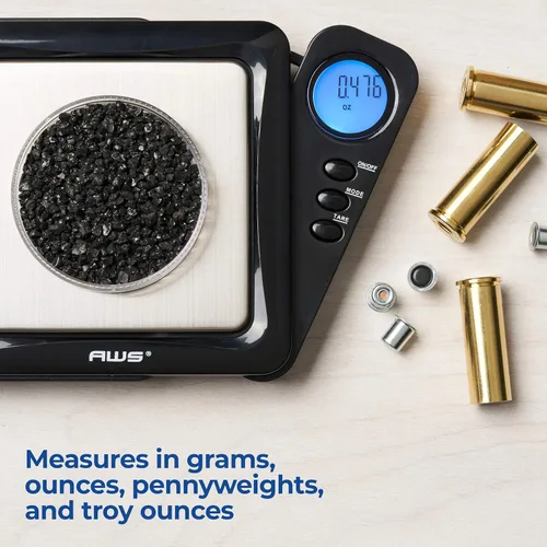 Miniatura 4 de American Weigh Scales Serie Blade Escala Digital de Bolsillo en Gramos 1000g x 0.1g Mini Escala de Precisión de 0.1g de Exactitud, Escala de Negro