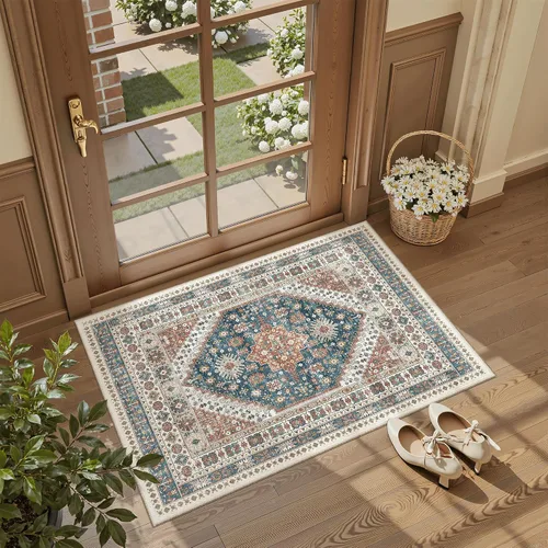 Miniatura 196 de Madane Tapete lavable de 2 x 10 pies para pasillo, cocina, recibidor, clásico, suave, antideslizante para interiores, casa de campo, baño, sala