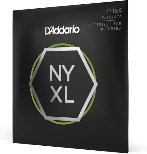 Miniatura 7 de D'Addario Cuerdas para guitarra eléctrica, NYXL entorchadas en níquel, NYXL1164, calibre medio 11-64, juego de 7 cuerdas, paquete de 1