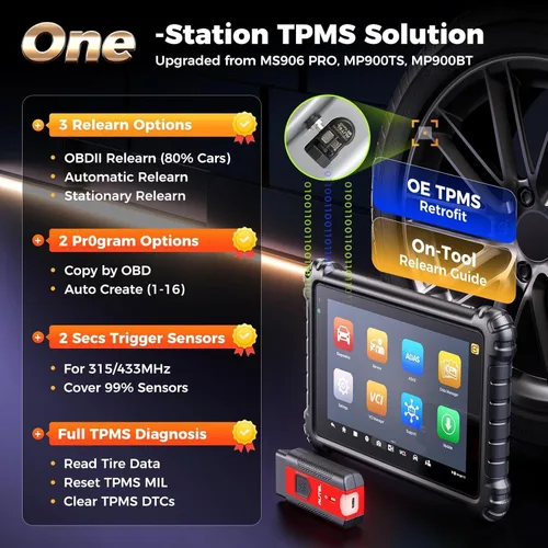 Miniatura 3 de Autel Escáner MaxiSYS MS906 PRO-TS: MS906Pro-TS 2026 Hasta MP900TS MS906 PRO MP900BT MS906MAX, codificación completa de TPMS y OE, herramienta