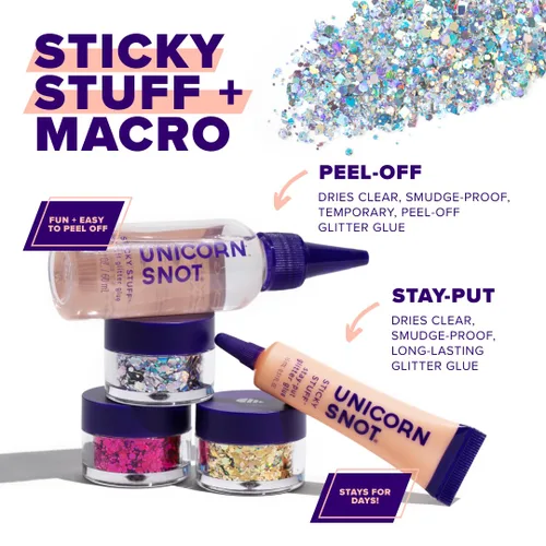 Miniatura 4 de UNICORN SNOT Purpurina macro para rostro y cuerpo, purpurina suelta de partículas grandes de grado cosmético, relleno de calcetines navideños
