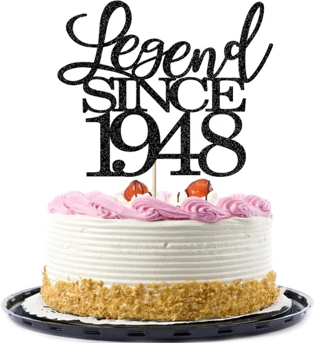 Legend since 1974 - Decoración para pastel de cumpleaños número 50, decoración de pastel de feliz cumpleaños para hombres y mujeres de 50 años,