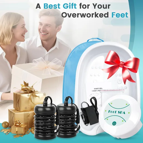 Miniatura 8 de LeCuag Máquina de desintoxicación de baño de pies iónico, máquina portátil de desintoxicación de pies, sistema de baño de limpieza iónica con bolsa