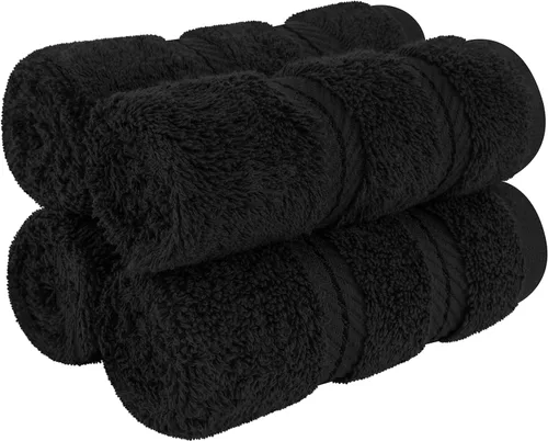 Miniatura 49 de American Soft Linen - Juego de 4 toallas, 100% de algodón turco, 27 x 54 pulgadas, tamaño extragrande, toallas para la ducha, color amarillo