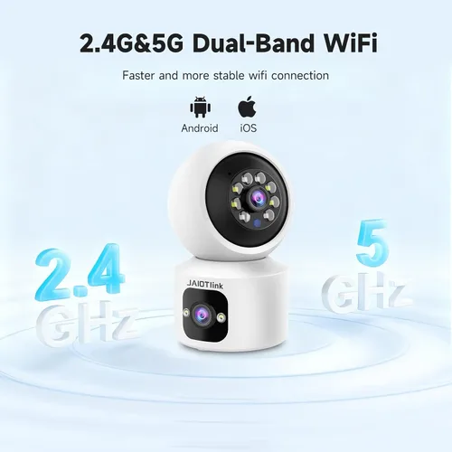 Miniatura 3 de JAIOTlink Cámara de seguridad para interiores, cámaras de doble lente de 2 MP para seguridad en el hogar con zoom de 10 ×, monitor de mascota de 2.4