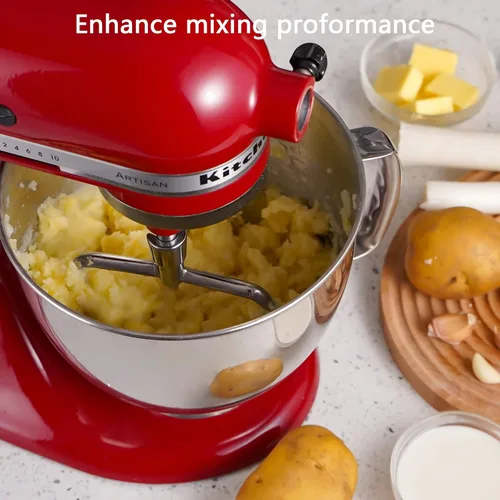 Miniatura 7 de RAFBAR Cuchilla batidora para mezclador Kitchenaid con cabezal inclinable de 4.5 a 5.0 cuartos de galón, acero inoxidable apto para lavavajillas