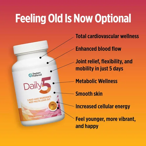 Miniatura 4 de DOCTORS' PREFERRED Daily5 Multivitamínico para mujeres y hombres, ingredientes clínicamente validados, corazón, articulaciones, circulación, 90